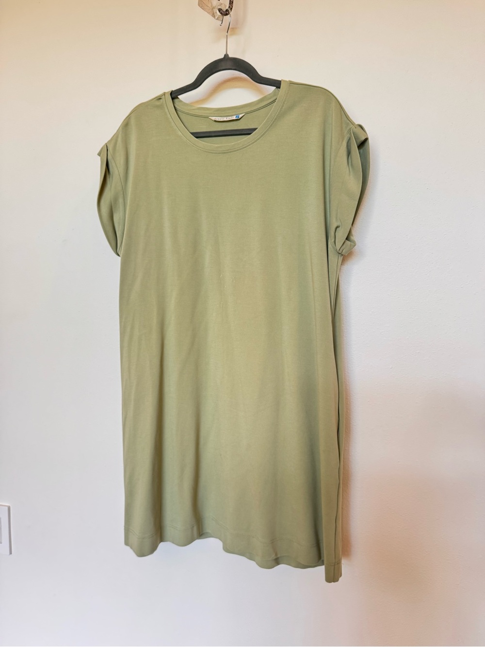 Casual Olive Green Mini T-Shirt Dress
